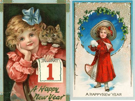 Collection Of Beautiful Vintage New Years Cards What Will Matter
