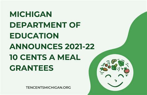 Michigan Department Of Education Announces 2021 22 10 Cents A Meal