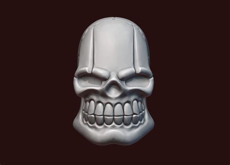 3d Printable Model Skull Stylized Teeth Cgtrader