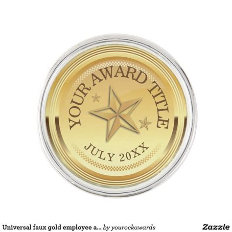 Universal Faux Gold Employee Award Lapel Pin Lapel Pins