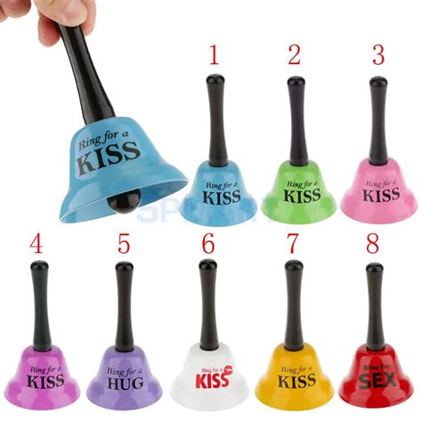8 colors ring for kiss handbell adult fun toy hen party game props gag accessory ring for kiss