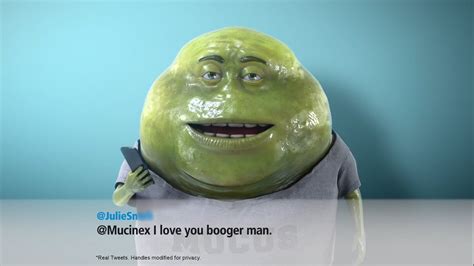 Mucinex phlegm, congestion, long time i constantly have a problem with phlegm and thought mucinex would help. Mucinex "Booger Man" on Vimeo