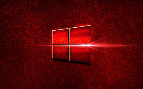 Red Windows 10 Background