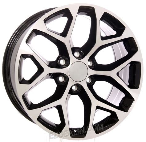 Gmc Style Black And Machined Snowflake 20 Inch Wheels