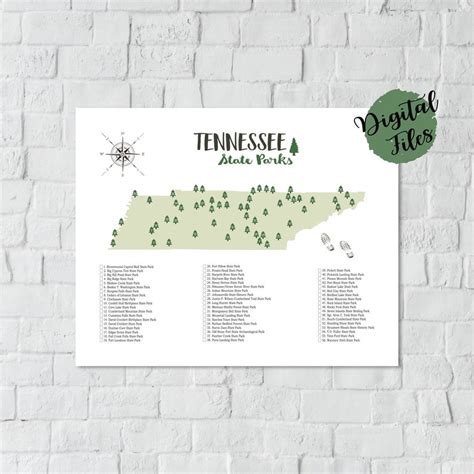 Printable Tennessee State Parks Map State Parks Of Tennessee Map