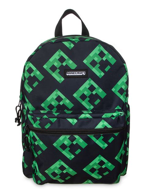 Bioworld Minecraft Backpack 16in Book Bag For Kids Creepers Etsy