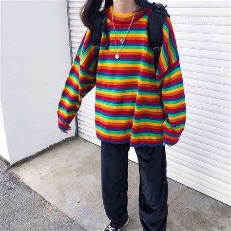 Aesthetic Rainbow Sweater Cosmique Studio