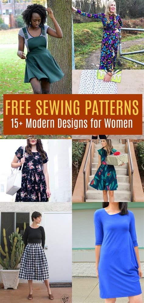 All of the patterns listed here are available in pdf format so you can either print at home, have your pattern printed at a copy shop on a0 (or 36'' continuous paper if you are in north america). FREE PATTERN ALERT: 15+ Modern Design Sewing Patterns for ...