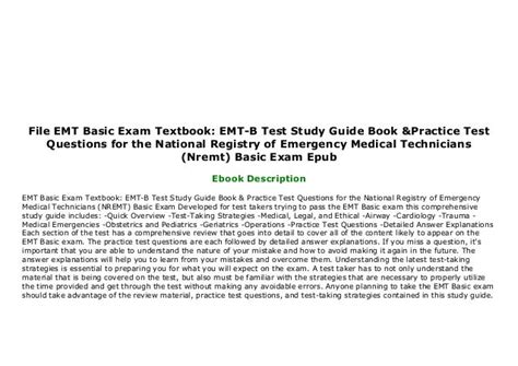 File Emt Basic Exam Textbook Emt B Test Study Guide Book And Practice