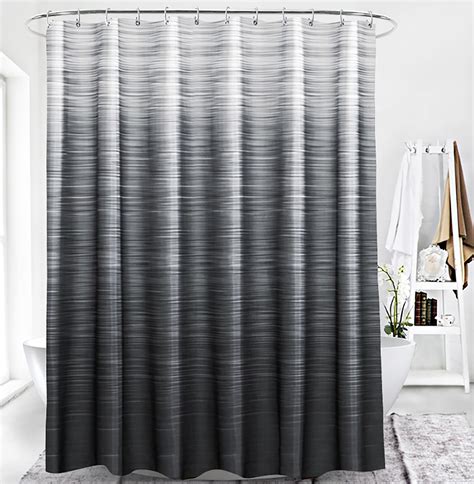 Grey Shower Curtain Waterproof Bathroom Curtain Stylish Etsy