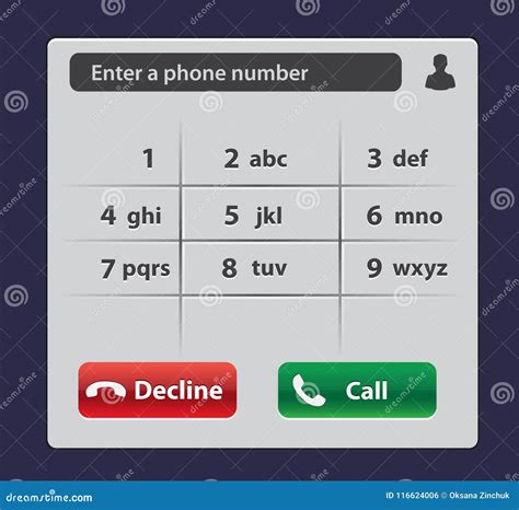 Keypad With Numbers And Letters For Phone User Interface Keypad For