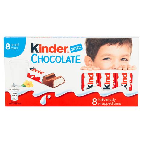 Kinder Chocolate Small Bars 8 x 12.5g (100g) | Multipacks ...