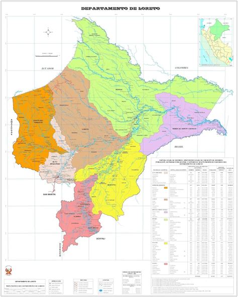 Mapa De Loreto Provincia Municipios Turístico Y Carreteras De