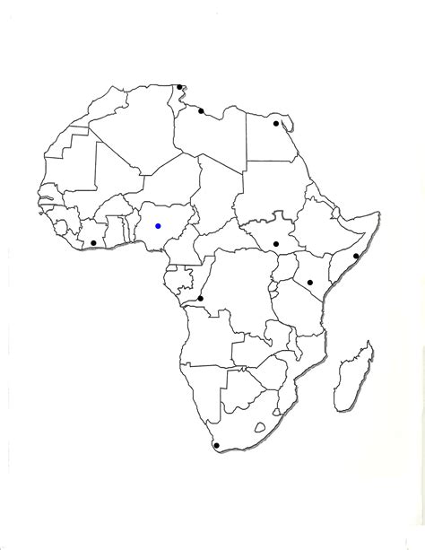 Africa Blank Physical Map Outline Map Of Africa Blank Outline