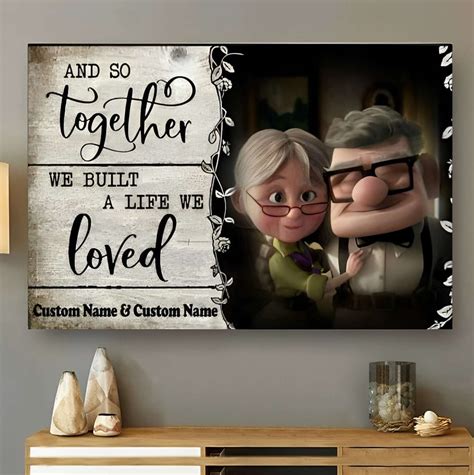 Top 15 Love Carl And Ellie Couple Canvas For Valentines Day Disney