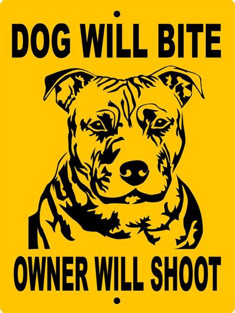 Pitbull Dog Sign 9x12 Aluminum Dwbowspb4 In 2020 Pitbulls Dog