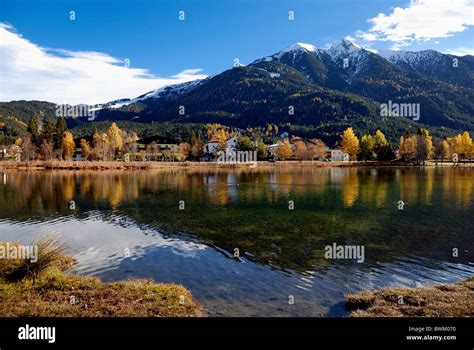 Wildsee Lake Autumn Reflection Seefeld Austria Stock Photo Alamy