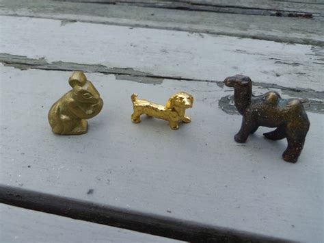 Miniature Metal Animal Figurines Brass Ep Gold By Lynnestreasures