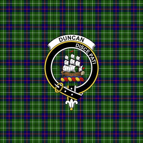 Duncan Tartan Clan Badge Weekender Tote Bag K9 Mixed Media By Hung