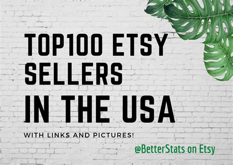 Best Usa Sellers On Etsy A List Of Top 100 Etsy Shops In The Etsy