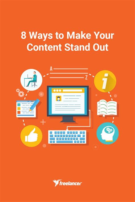 An Orange Background With The Words 8 Ways To Make Your Content Stand Out