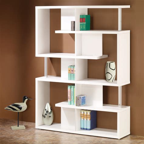 Coaster Bookcases Modern White Finish Bookcase Value City Furniture
