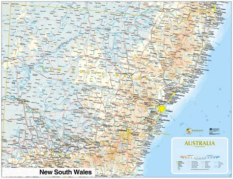 Large Detailed Map Of Nsw With Cities And Towns Australia New South