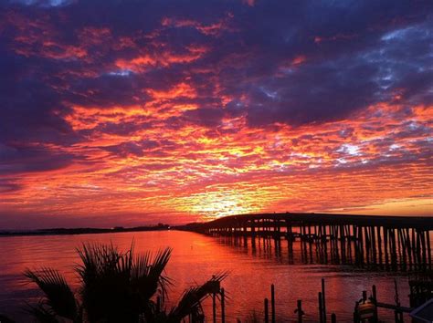 Coast Lines Red Sunset Destin Bridge Destin Dream Vacations Florida