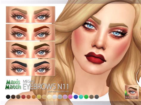 Pralinesims Maxis Match Eyebrow Pack N01 In 2021 Maxis Match