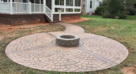 Stamped Concrete Fire Pit Outdoor Lifestyles