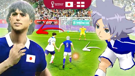 SUPER ONZE na COPA do MUNDO Japão VS Inglaterra Semi Inazuma Eleven Real Gameplay