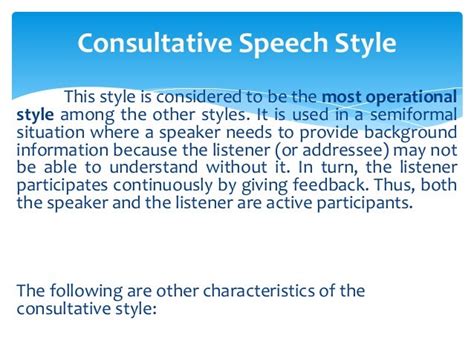 Oral Communication Consultative And Formal Speech Styles 3