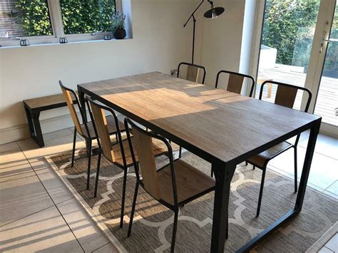 At gator chef we supply used restaurant furniture such as used chairs, tables, bar stools and more. Industrial style dining set; dining table, 6 chairs and bench | in Bromley, London | Gumtree
