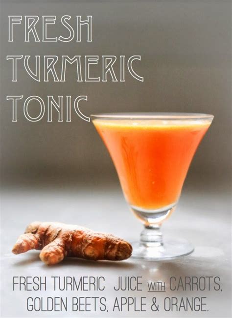 Turmeric Tonic Recipe With Images Turmeric Juice Fresh Turmeric