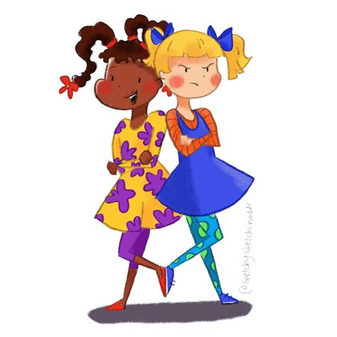 Rlynn Sketches — Susie Carmichael And Angelica Pickles From Rugrats