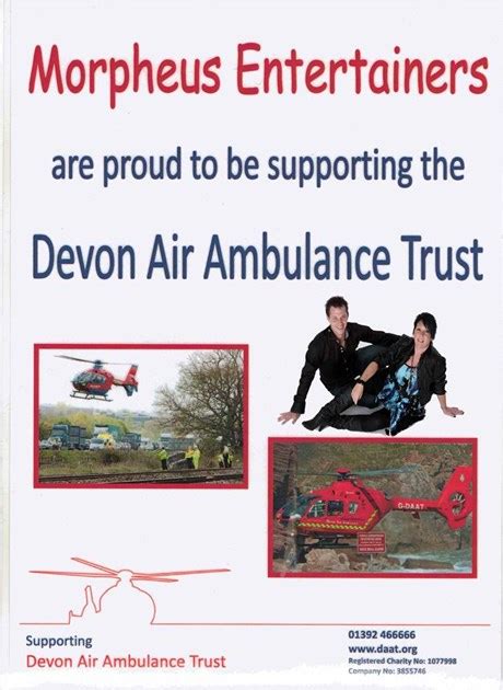 Morpheus Entertainers Is Fundraising For Devon Air Ambulance Trust