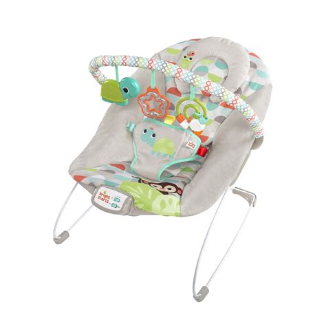 Bright Starts Happy Safari Vibrating Baby Bouncer Seat With Toy Bar 0