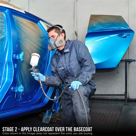 Electric Blue Metallic Quart Urethane Basecoat Clearcoat Car Auto Body