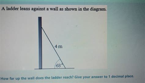Solved A Ladder Leans Against A Wall As Shown In The Diagra Algebra Gauthmath