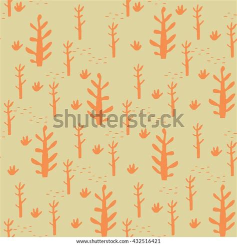 Seamless Tree Pattern Background Vector Stock Vector Royalty Free