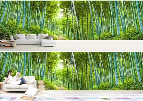 Chinese Bamboo Forest Mural Wallpaper Mural1010