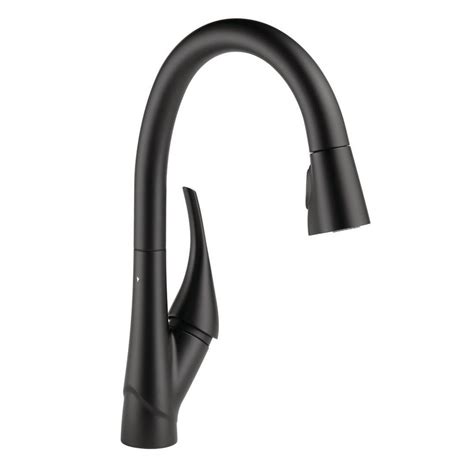 The faucet meets the ada (americans with disabilities act) standards. Delta Esque Single-Handle Pull-Down Sprayer Kitchen Faucet ...