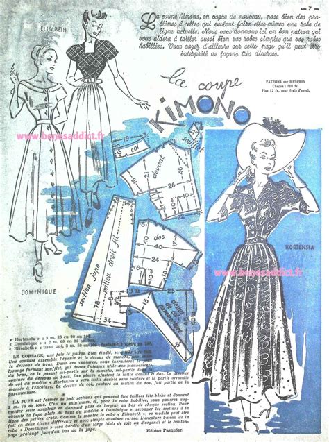 Gratuit 45 Superbes Patrons Couture Vintage De 1948 Free