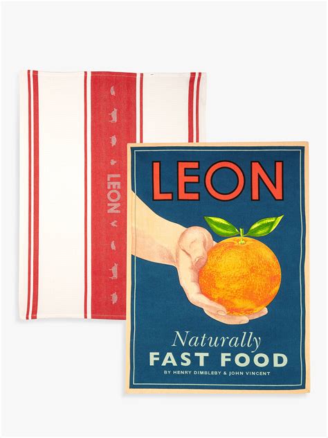Leon Tea Towels Orange Set Of 2 At John Lewis And Partners
