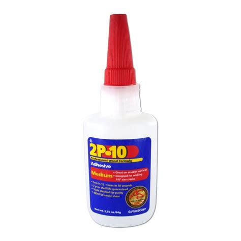 Fastcap 2p 10 Instant Adhesive Medium 2 Oz Ethyl Cyanoacrylate