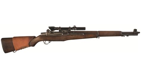 Us Springfield M1c Garand Sniper Rifle With Scope Rock Island Auction