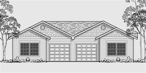 18 One Story Duplex House Plans With Garage In The Middle Amazing Ideas