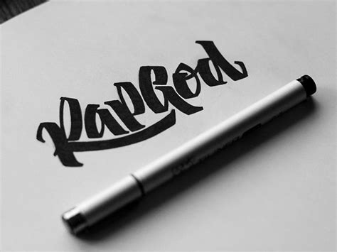 Rap God Lettering Letter Logo Design Lettering Design