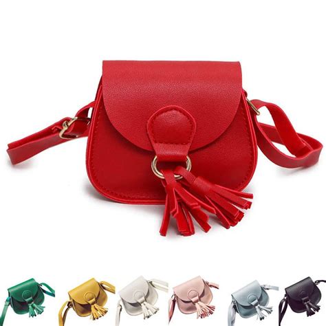 Fashion Mini Women Shoulder Bag Leather Solid Color Tassels Decoration