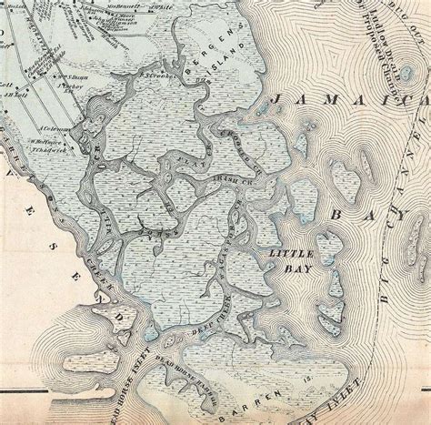 1873 Beers Map Of New York City Jamaica Bay Creeks And Marshland